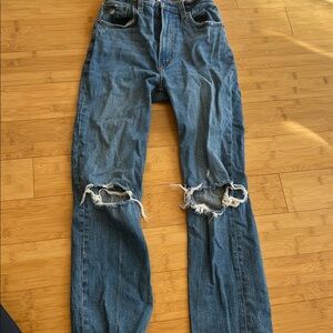 Abercrombie Ankle Straight Ultra High Rise Jeans